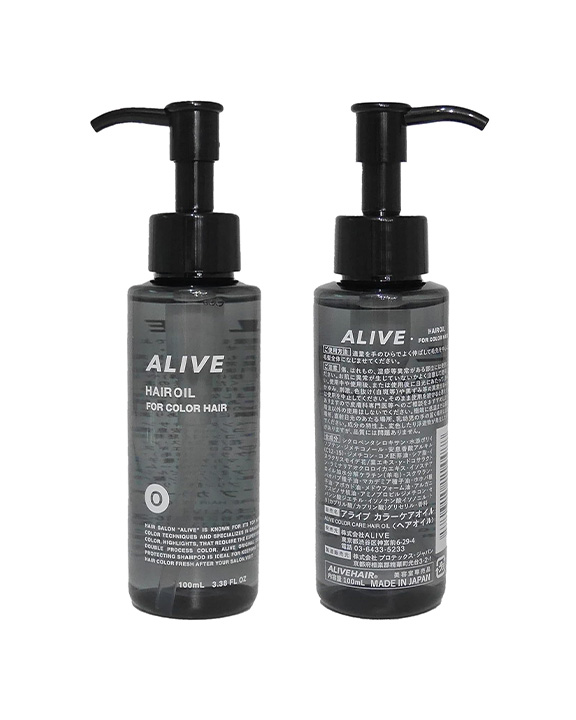 ALIVEHAIR(アライブヘアー)カラーケアオイル 100ml 洗い流さないトリートメント ヘアオイル(シアバター/7種のボタニカルオイル配合) 美容室専売品